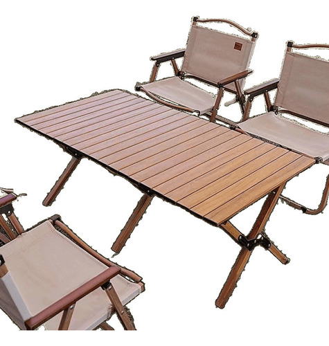 Mesa Y Sillas Plegables Para Acampar Al Aire Libre