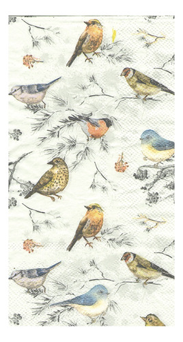 Imagen 4 de 5 de Servilleta Decoupage Trio De Pajaros En Ramas
