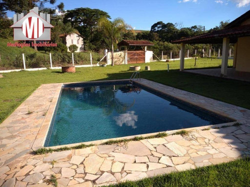 Linda Chácara Com 3 Dormitórios, Edícula, Piscina, Pomar, À Venda, 1800 M² Por R$ 410.000 - Rural - Socorro/sp - Ch0781