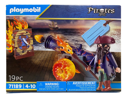 Playmobil Pirates Cañon Del Pirata 19 Pcs Mod 71189