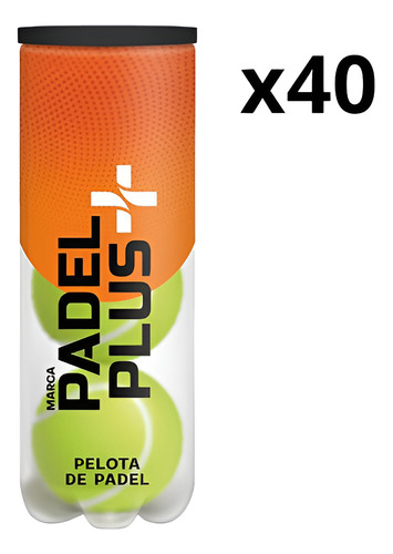 Pelotas Padel Plus 40 Tubos Con 3 Pelotas Mayoreo