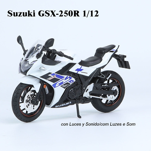 Suzuki Gsx 250r Miniature Metal Moto Con Base Expositora