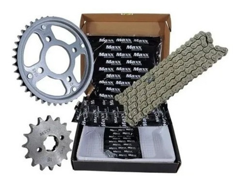 Imagem 2 de 3 de Kit Relação Ybr 125 00/08 - Factor 125 Ate 09/16 Aço 1045