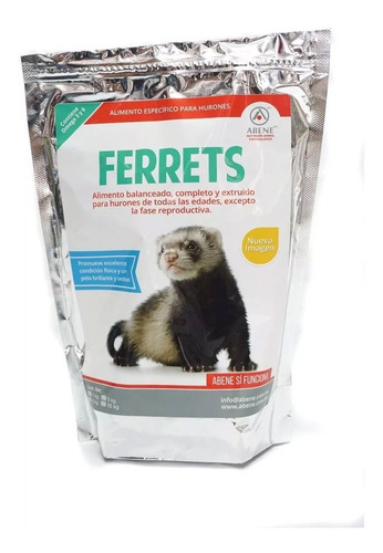 Alimento Hurón Balanceado Omega 3-6 Ferrets  Abene 1 Kg 