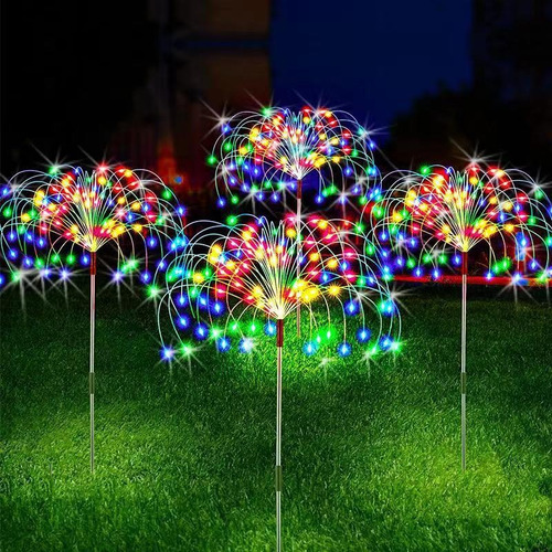 Para 2 Luces Solares Impermeables Para Fuegos Artificiales