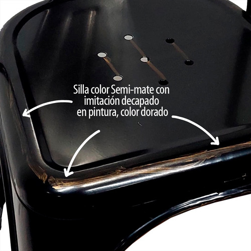 Imagen 3 de 10 de Silla Tolix Vintage Hierro Reforzado Únicas Irrompibles
