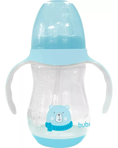 Copo Treinamento Alça Removível Bico Silicone Urso Azul Buba