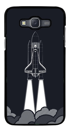 Funda Protector Rudo Para Samsung Galaxy Cohete Nave Espacia