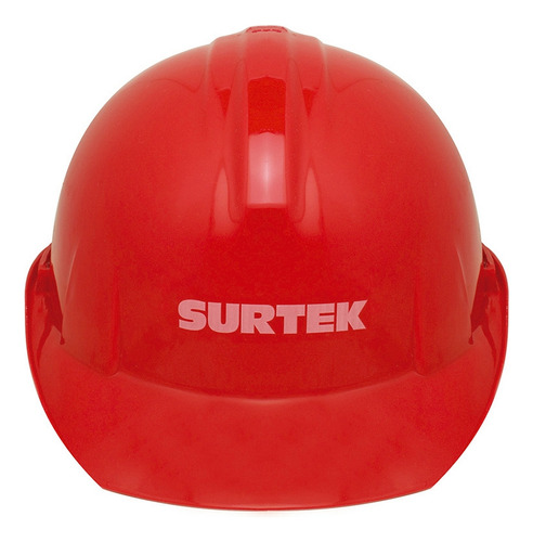 Casco Seguridad Con Ajuste Intervalos, Color Rojo Surtek