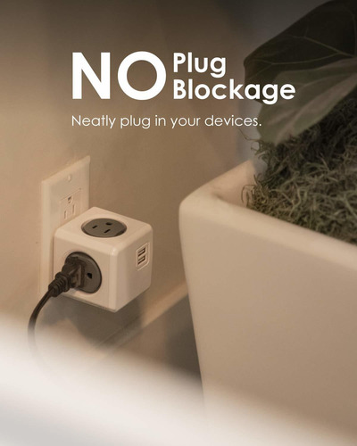 Imagen 5 de 8 de Allocacoc Powercube Multitoma 4 Tomas De Corriente /2 Usb-a