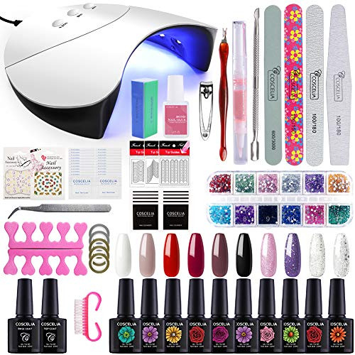 Kit De Iniciación De Esmalte De Gel De 10 Colores 36w ...