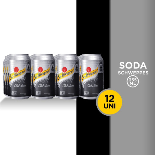 Soda Schweppes Lata 355ml 12 Unidades.