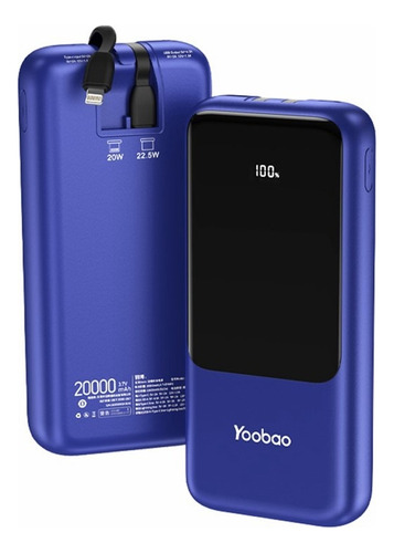 Bateria Portatil Yoobao 20000 Mha 22.5w Led Display Baterry