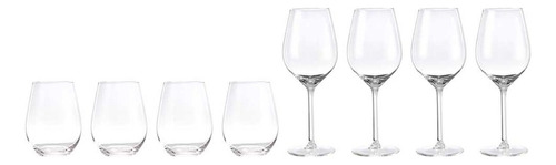 Set De 4 Copas Y 4 Vasos Para Vino Urban Products Mesa