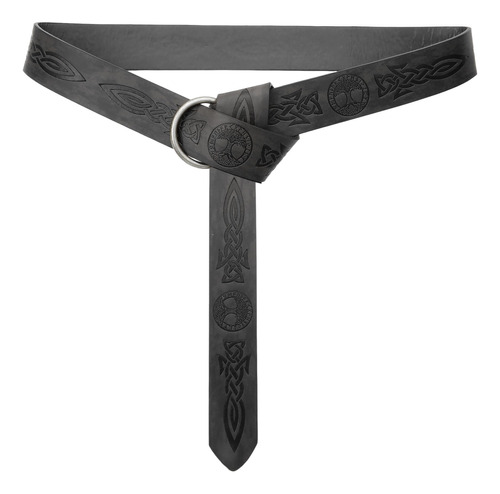 Cinturón Medieval Ancho De Cuero Sintético Para Hombre