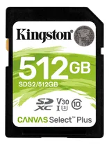 Comprar Memoria Sd Kingston 512 Gb Canvas Select Plus