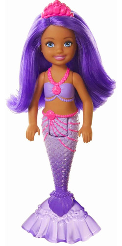 Barbie Chelsea Sirena Muñeca Pelo Violeta