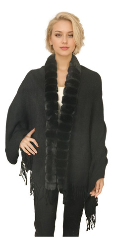 Capa Chal De Mujer De Invierno, Chaqueta De Punto De Moda