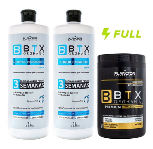 Btx Orghanic Premium 1kg + Kit Shampoo Cond Litro Plancton