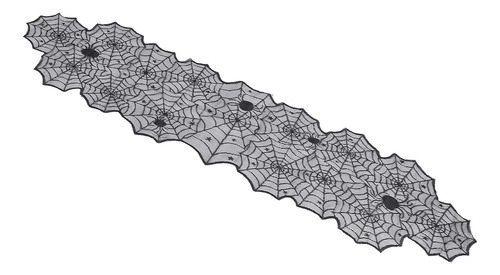 Camino De Mesa De Encaje Negro Con Telaraña Para Decoración
