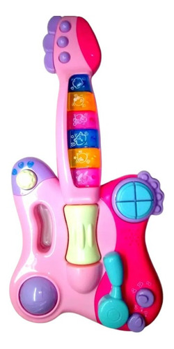 Imagen 2 de 3 de Guitarra Musical De Juguete - Bebés - Baterías Ya Incluidas