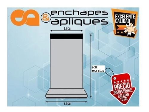 Imagen 2 de 3 de Pata Mueble Acero Inoxidable 8cm Tipo Pesado