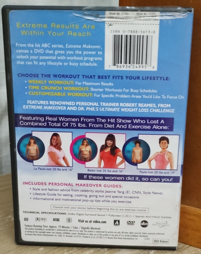 Fitness Extreme Makeover Dvd Original Subtitulada En Español (Usado)