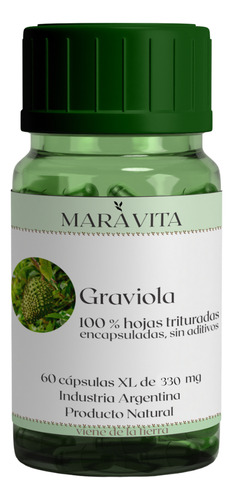 Graviola Maravita En Cápsulas Transparentes X 60 Sin Sabor