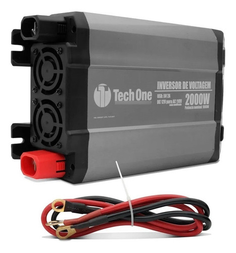 Inversor 2000w De Tensão Tomada 12v Bivolt Antissobrecargas
