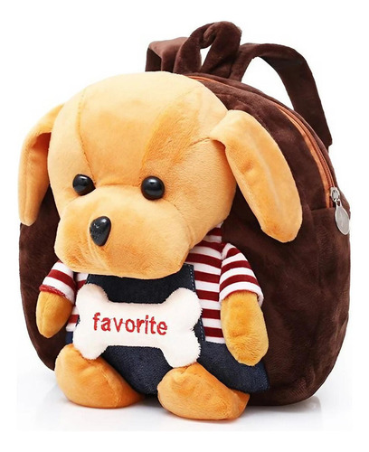 Mochila Escolar Cachorrinho De Pelúcia 25cm - Bee Toys