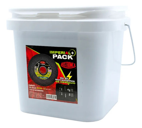Kit De Herramientas + Paquete 125 Discos Austromex Color Negro