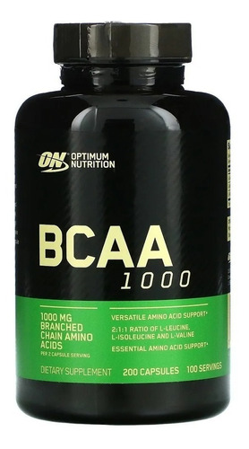Optimum Nutrition - Bcaa 1000 - 200 Cápsulas