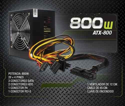 Imagen 2 de 2 de Fuente de alimentación para PC Noga ATX-800 800W