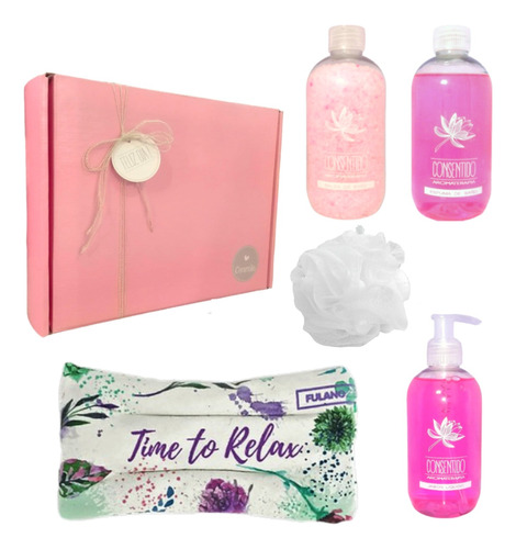 Kit Aromas Relax Caja Regalo Mujer Box Spa Rosas Zen Set N11