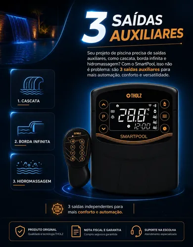 Controlador Piscina Smartpool 200w Rgbw Wi-fi Tholz Alexa