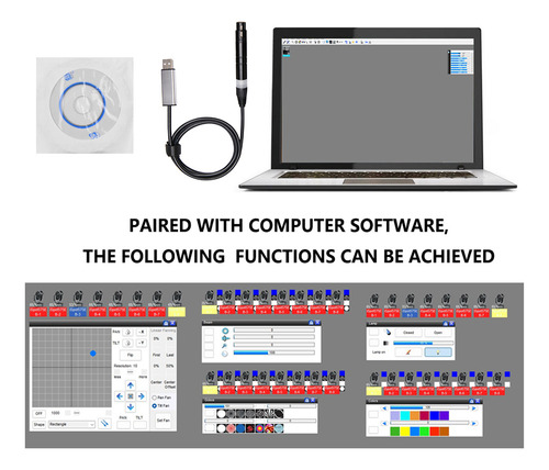Adaptador De Transmisor Dmx Inalámbrico Usb A Cable Studio C