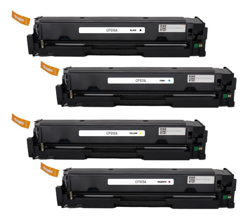 Toner Pack 4 Colores 204a Cf510a Cf511a Cf512a Cf513a - Tinta Negro Cian Amarillo Magenta