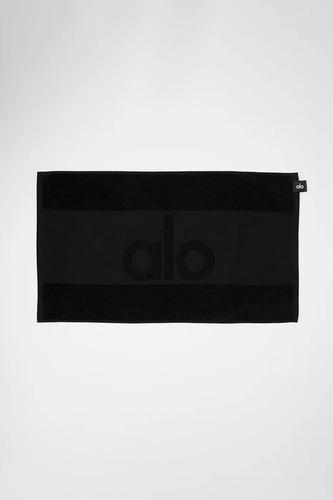 Alo Yoga Toalla Keep It Cool Gym 100% Algodón Absorbente Negro Keep It Cool Gym