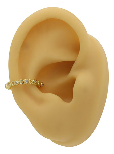 Piercing Conch Em Ouro 18k Coração Com Diamantes