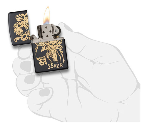 Imagen 8 de 10 de Encendedor Zippo Lighter Joker Negro