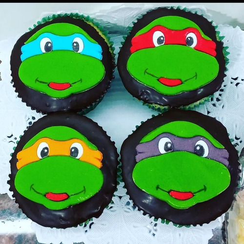 Cortantes Galletas Tortuga Ninja Cara 5cm C/ Expulsor