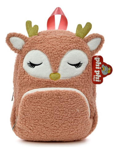 Mochila Escolar De Peluche Animalitos 30cm - Phi Phi Toys