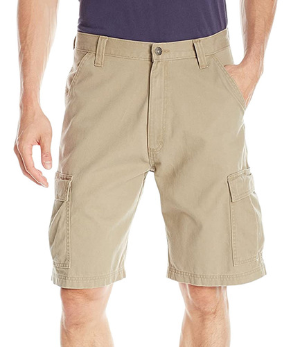 Pantalones Cortos Tipo Cargo Holgados De Sarga Militar Con M