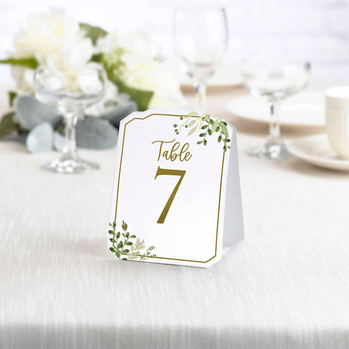 Lillian Rose Botanical Greenery Número De Mesa Tarjetas Tarj