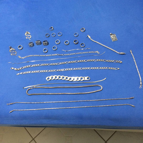 Correntes Pulseiras Anéis De Prata