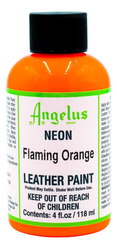 Pintura Acrílica Angelus 4 Oz ( 1 Pieza ) Color Flaming Orange