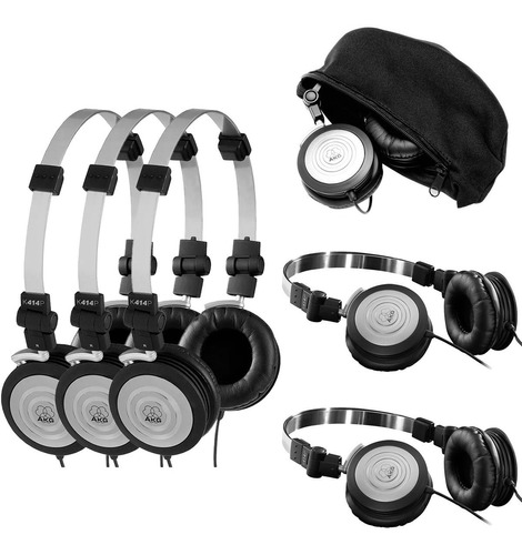 Fone De Ouvido Akg K414 K414p Original C/ Bag Kit C/6 Peças