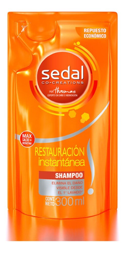 Shampoo sólido Sedal Co-Creations Restauración Instantánea en repuesto de 300mL por 1 unidad