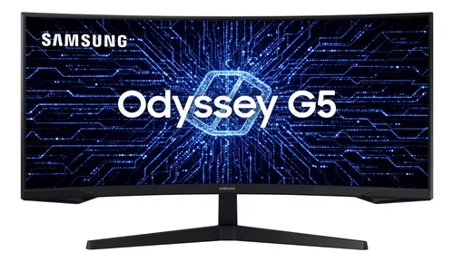 Monitor Gamer Curvo Samsung Odyssey 34" G5 165 Hz 1ms Ultrawide Preto