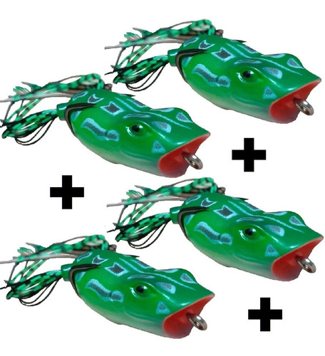 Kit De Frog Popper - Sapo Sapinho - Poper Anti Enrosco Cor Verde - 4 unidades